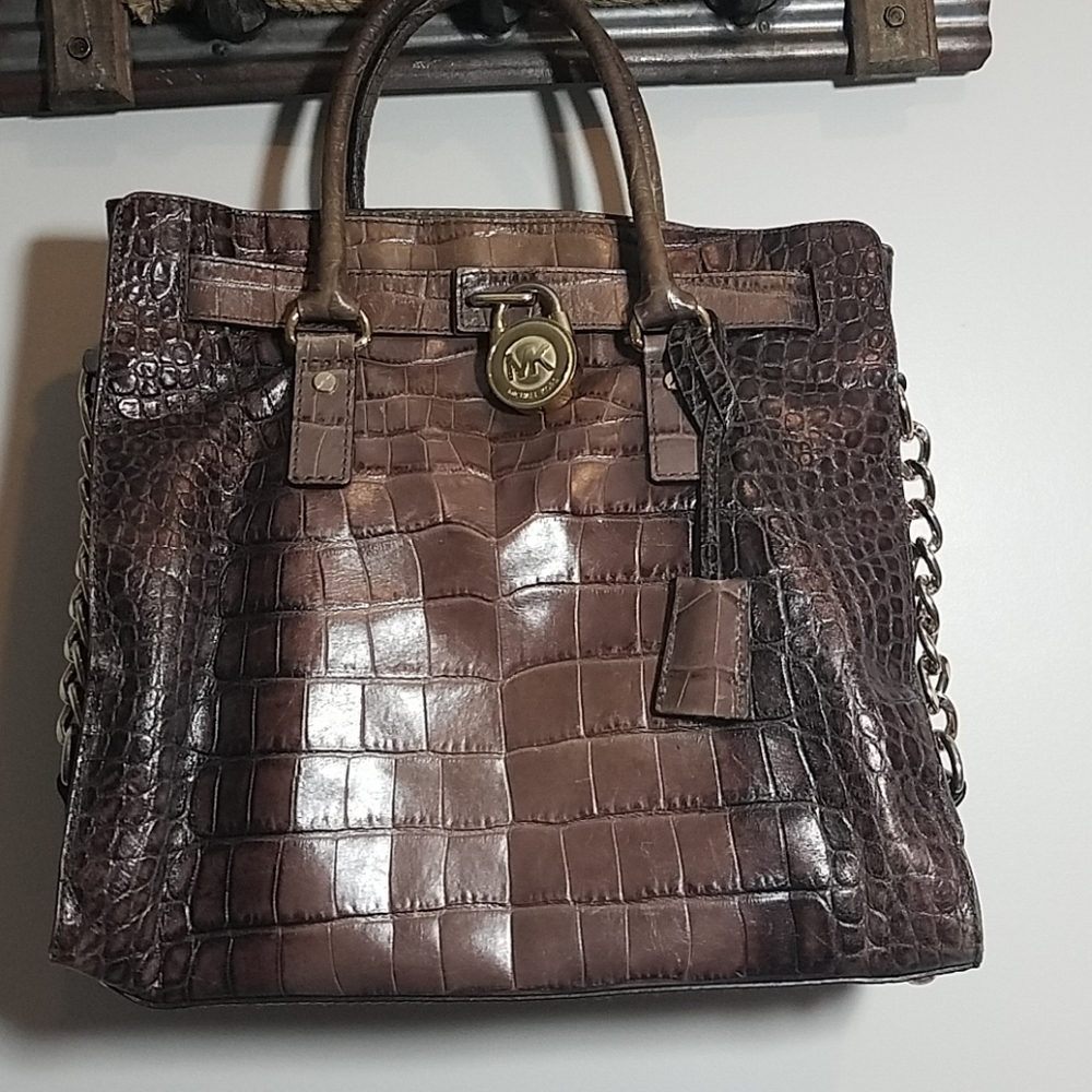 Michael kors Croc Large Hamilton Bag